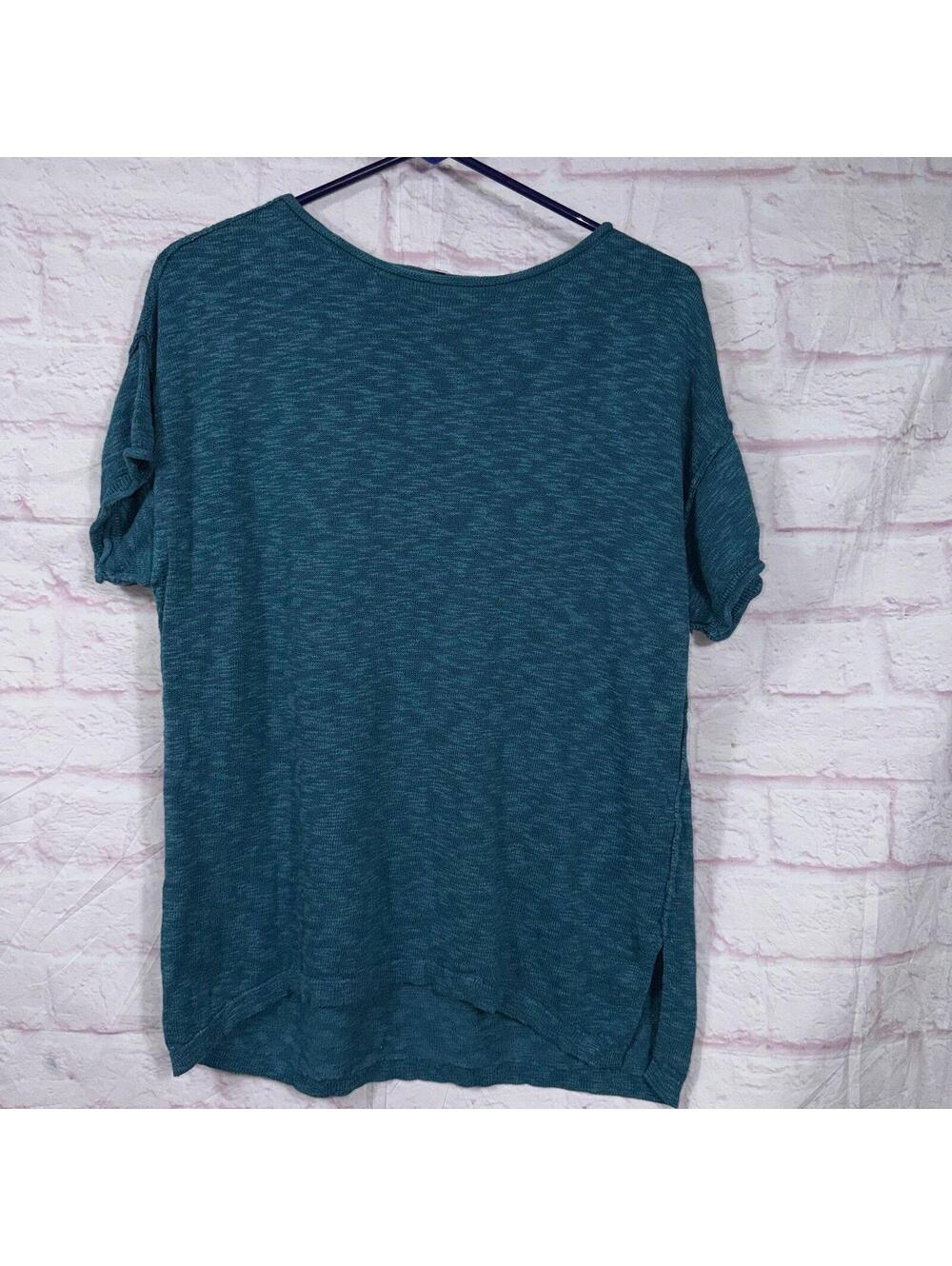 Women’s Teal Short Sleeve Lightweight Knit Top Size Small